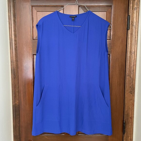 Eileen Fisher Tops - Size Small/Petite Eileen Fisher royal blue silk tunic